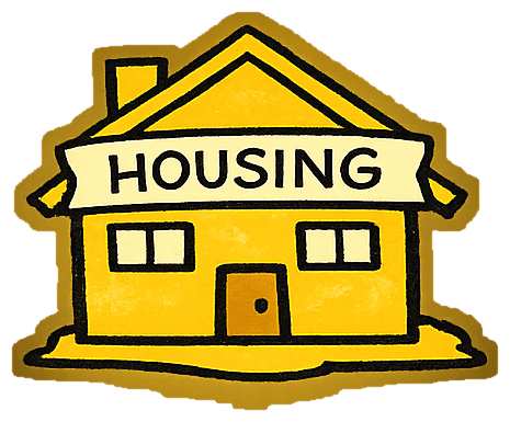 Hand-drawn housing sector icon