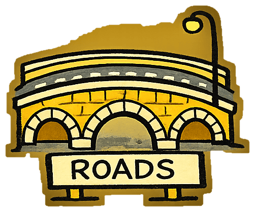 Hand-drawn roads sector icon
