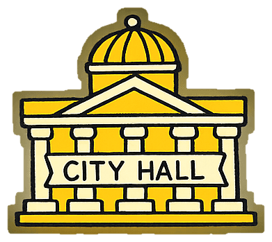Hand-drawn city hall sector icon