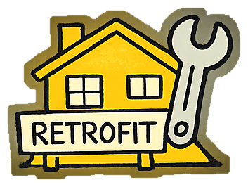 Hand-drawn retrofit sector icon