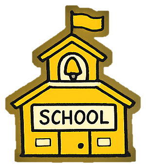 Hand-drawn school sector icon